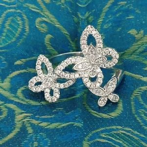 925 butterfly ring